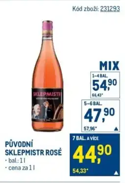 Makro Původní sklepmistr rosé nabídka