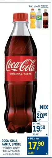 Makro COCA-COLA, FANTA, SPRITE nabídka