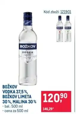 Makro Božkov vodka 37,5%, božkov limeta 30%, malina 30% nabídka