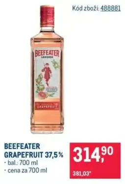 Makro Beefeater grapefruit 37,5% nabídka