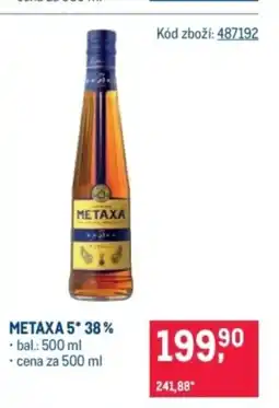 Makro Metaxa 5* 38% nabídka