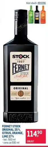 Makro Fernet Stock original 35%, citrus, orange, lime 27% nabídka