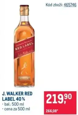 Makro J. Walker red label 40% nabídka