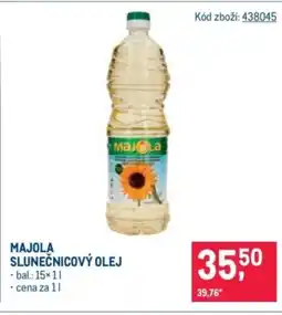 Makro Majola slunečnicový olej nabídka