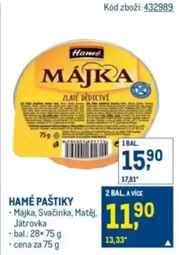 Makro Hamé paštiky nabídka