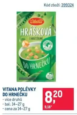 Makro Vitana polévky do hrnečku nabídka