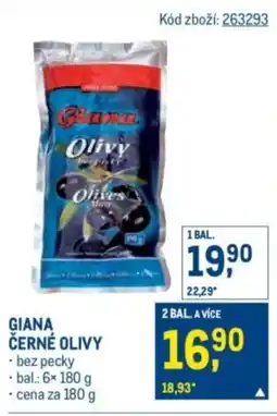 Makro Giana černé olivy nabídka