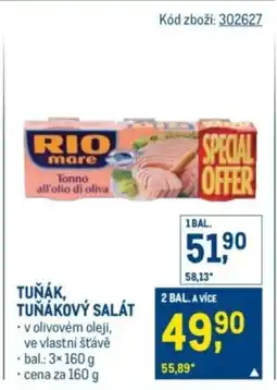 Makro Tuňák, tuňákový salát nabídka