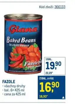 Makro Fazole nabídka