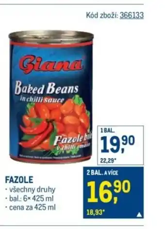 Makro Fazole nabídka