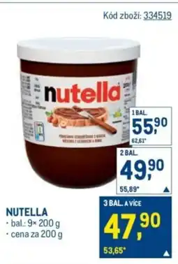 Makro Nutella nabídka