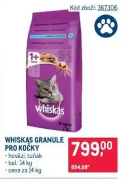 Makro Whiskas granule pro kočky nabídka