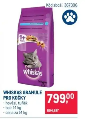 Makro Whiskas granule pro kočky nabídka