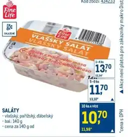 Makro Saláty nabídka