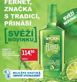 Makro Fernet Stock lime, citrus, orange 27%, Fernet Stock original 35% nabídka
