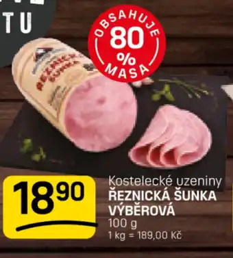 Flop Kostelecké uzeniny Řeznická šunka výběrová nabídka