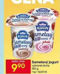 Hruška Kunín Sametový jogurt vybrané druhy nabídka