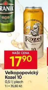 Hruška Velkopopovický Kozel 10 0,5l plech nabídka