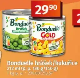 COOP TIP Bonduelle hrášek/kukuřice nabídka