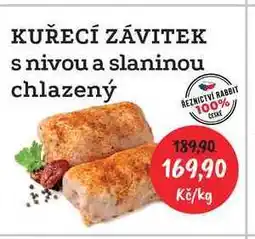 RABBIT řeznictví KUŘECÍ ZÁVITEK s nivou a slaninou chlazený nabídka