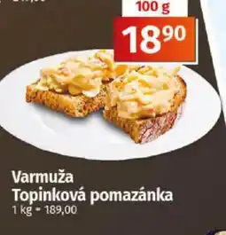 COOP TIP Varmuža Topinková pomazánka nabídka