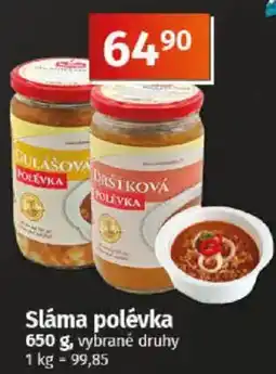 COOP TIP Sláma polévka nabídka