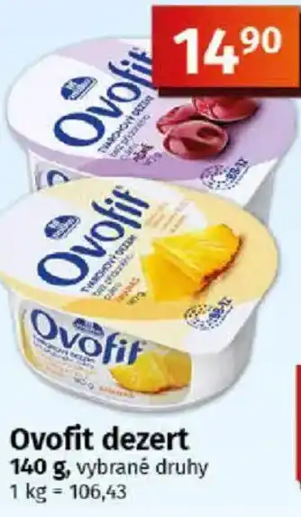 COOP TIP Ovofit dezert nabídka