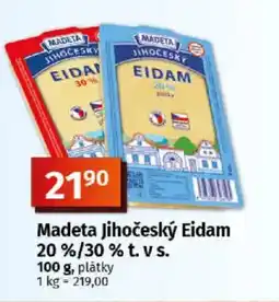 COOP TIP Madeta Jihočeský Eidam 20%/30% t. vs. nabídka