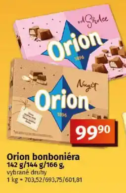 COOP TIP Orion bonboniéra nabídka