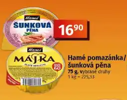 COOP TIP Hamé pomazánka/ šunková pěna nabídka