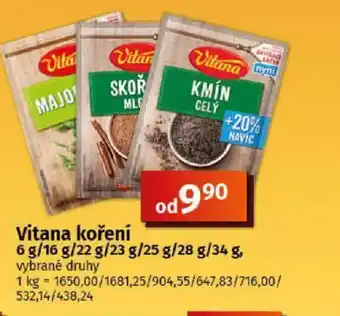 COOP TIP Vitana koření nabídka