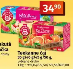 COOP TIP Teekanne čaj nabídka