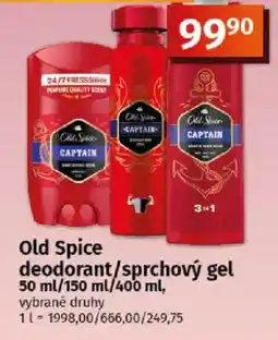COOP TIP Old Spice deodorant/sprchový gel nabídka
