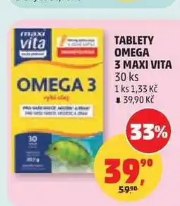Penny Market TABLETY OMEGA 3 MAXI VITA, 30 ks nabídka
