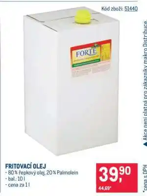 Makro Fritovací olej nabídka