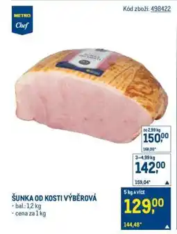 Makro Šunka od kosti výběrová nabídka