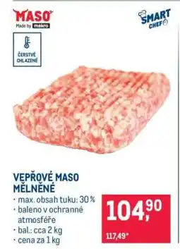 Makro Vepřové maso mělněné nabídka