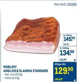 Makro MORLINY ANGLICKÁ SLANINA STANDARD nabídka