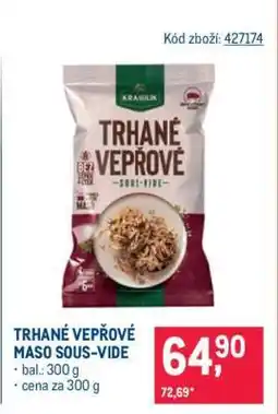 Makro Trhané vepřové maso Sous-vide nabídka