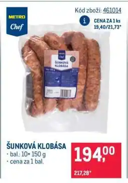 Makro Šunková klobása nabídka