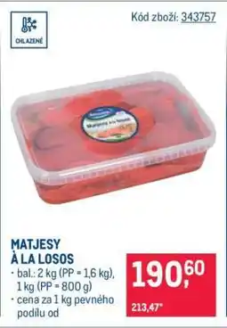 Makro Matjesy à la losos nabídka