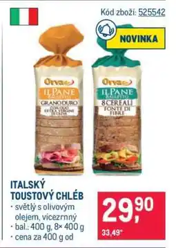 Makro Italský toustový chléb nabídka