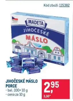 Makro JIHOČESKÉ MÁSLO PORCE nabídka
