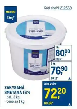 Makro Zakysaná smetana 16% nabídka