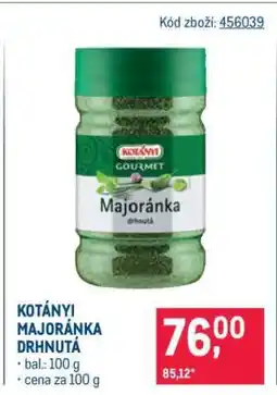 Makro Kotányi Majoránka drhnutá nabídka