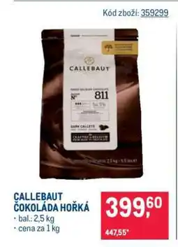Makro CALLEBAUT ČOKOLÁDA HOŘKÁ nabídka