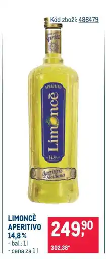 Makro LIMONCÈ APERITIVO nabídka