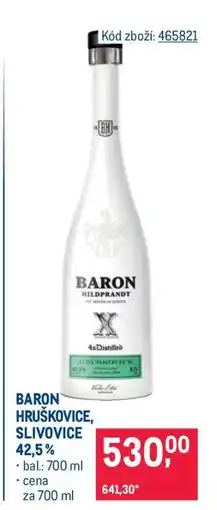 Makro BARON HRUŠKOVICE, SLIVOVICE nabídka