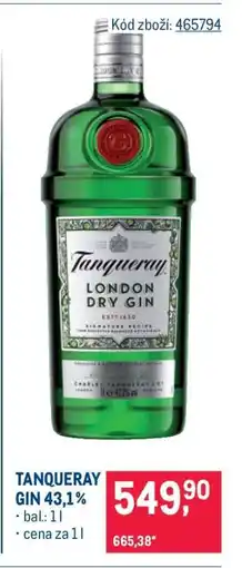 Makro TANQUERAY GIN 43,1 % nabídka
