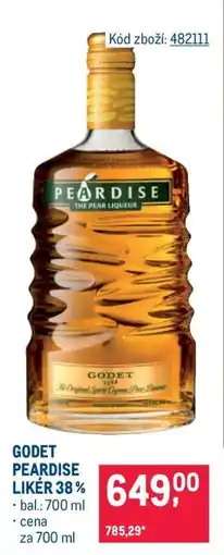 Makro GODET PEARDISE LIKÉR 38 % nabídka